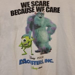 Monsters Inc "We Scare Because We care" Vintage Y2k Shirt